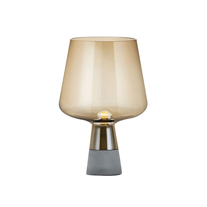 Modern Glass Shade Table Lamp for Bedside | Calyra