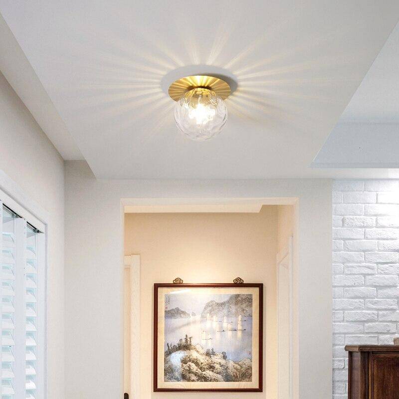 Modern Glass Sphere LED Ceiling Light Fixture | Norviax