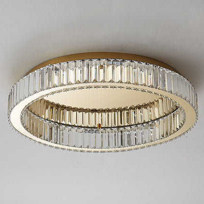 Modern Gold Crystal Ceiling Light Fixture | Solira