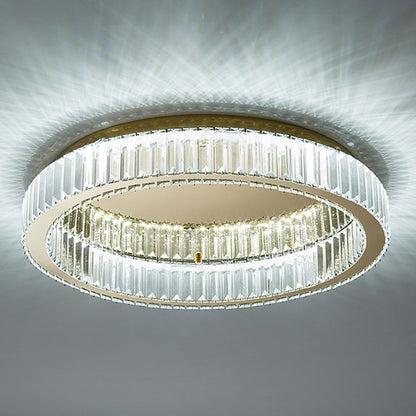 Modern Gold Crystal Ceiling Light Fixture | Solira