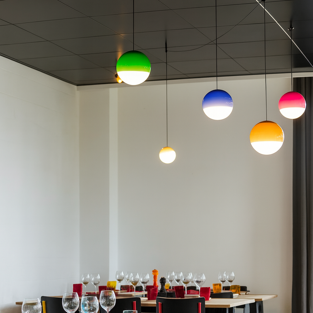 Modern Gradient Glass Pendant Light Fixture | Coralie