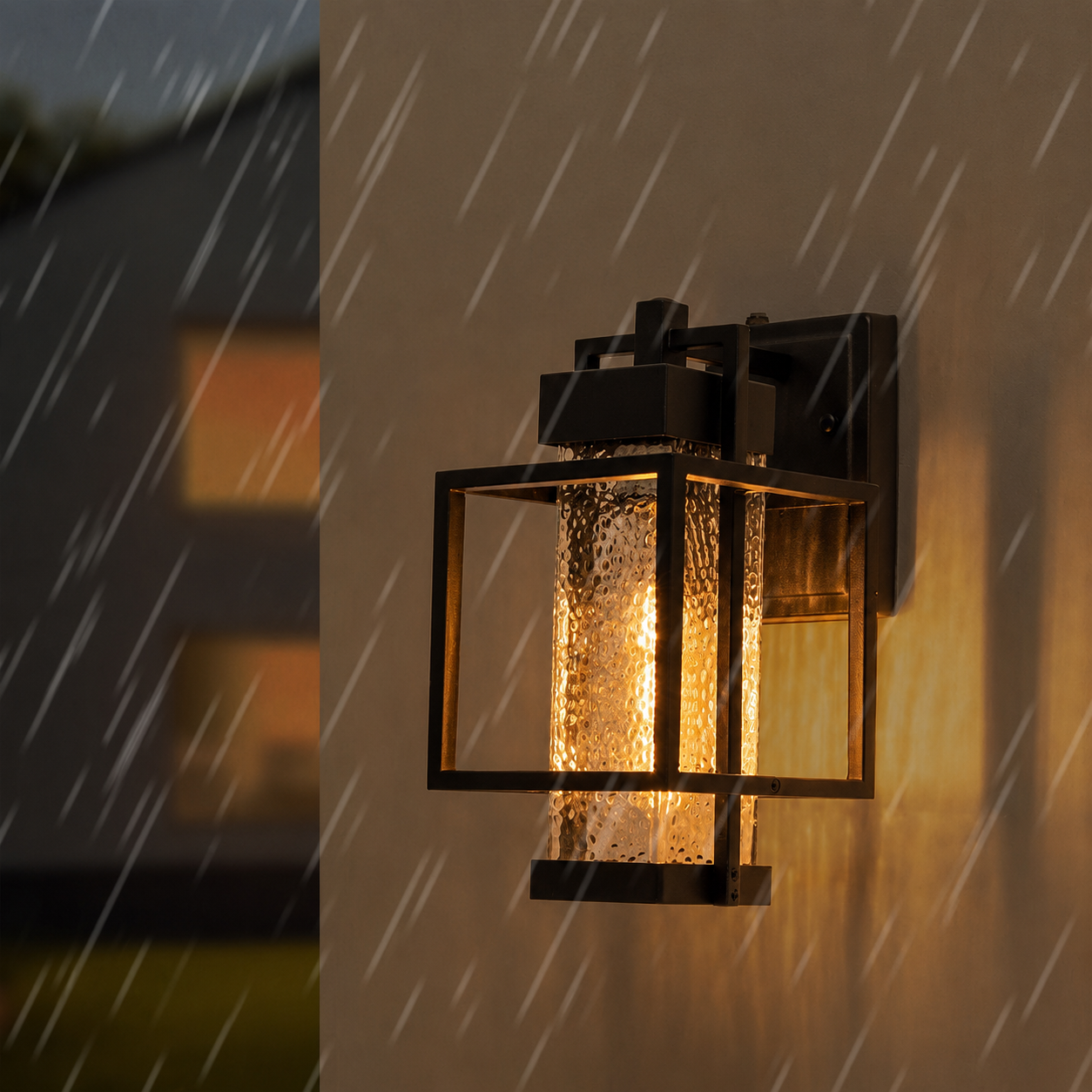 Modern Hammer Cage Outdoor Exterior Wall Sconce | Mavero