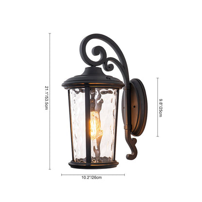Modern Hammer Glass Lantern Outdoor Wall Sconce | Kelvix