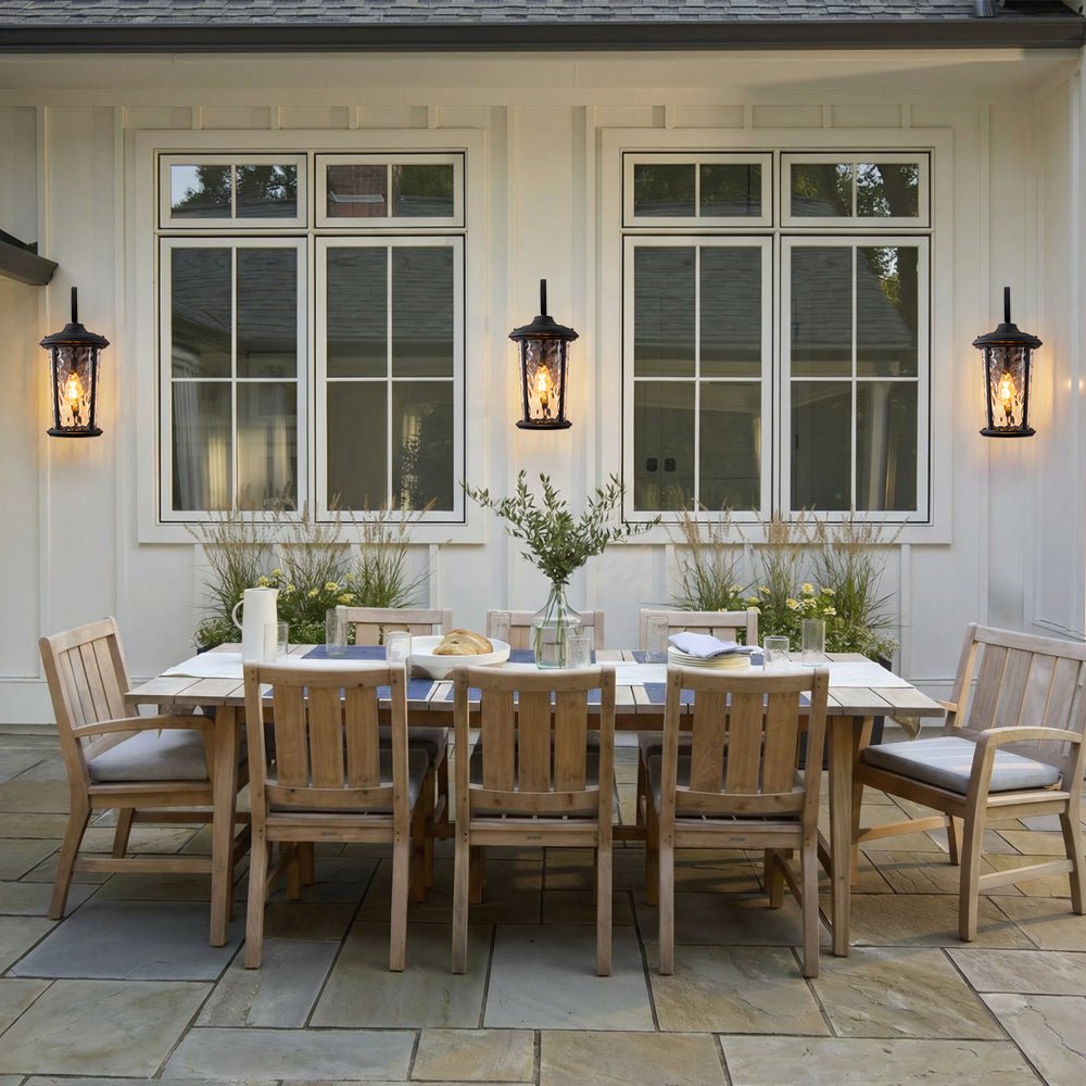 Modern Hammer Glass Lantern Outdoor Wall Sconce | Kelvix