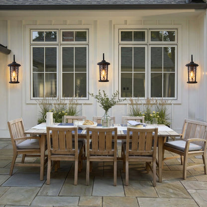 Modern Hammer Glass Lantern Outdoor Wall Sconce | Kelvix