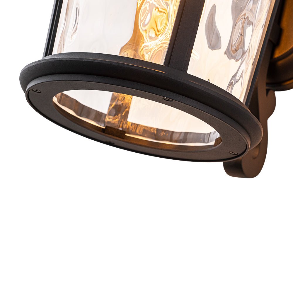 Modern Hammer Glass Lantern Outdoor Wall Sconce | Kelvix