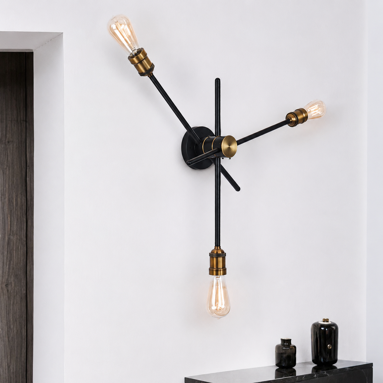 Modern House Linear Wall Sconce with Rotatable Arms | Luventra