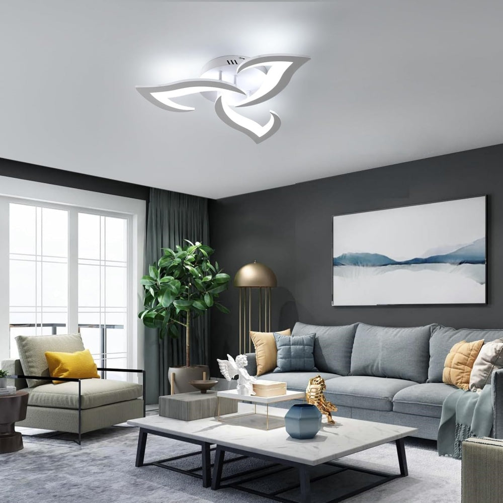 Modern Iron LED Ceiling Light with Floral Design | Solexa