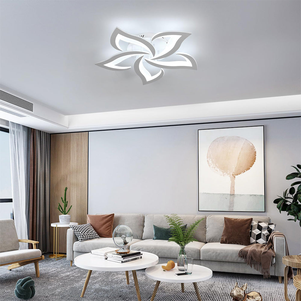 Modern Iron LED Ceiling Light with Floral Design | Solexa