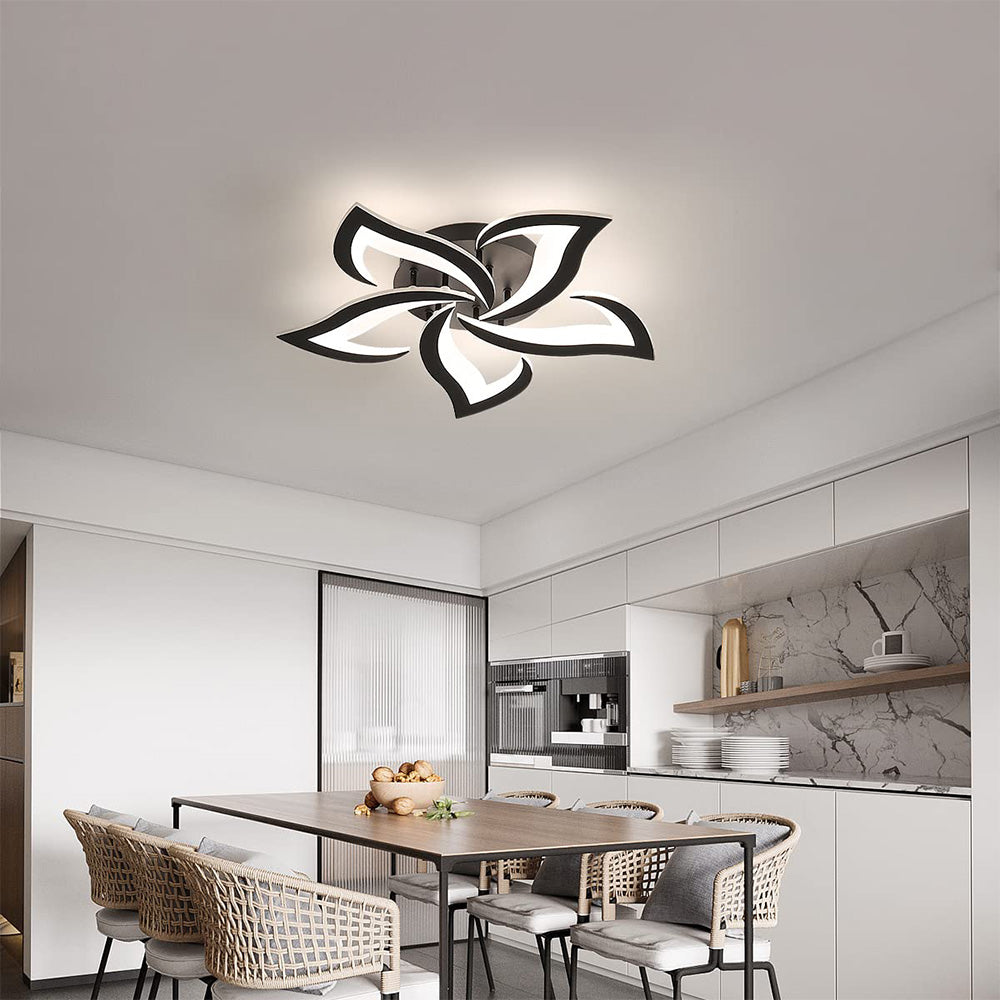 Modern Iron LED Ceiling Light with Floral Design | Solexa