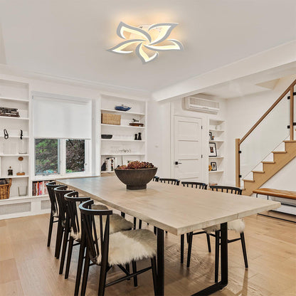 Modern Iron LED Ceiling Light with Floral Design | Solexa