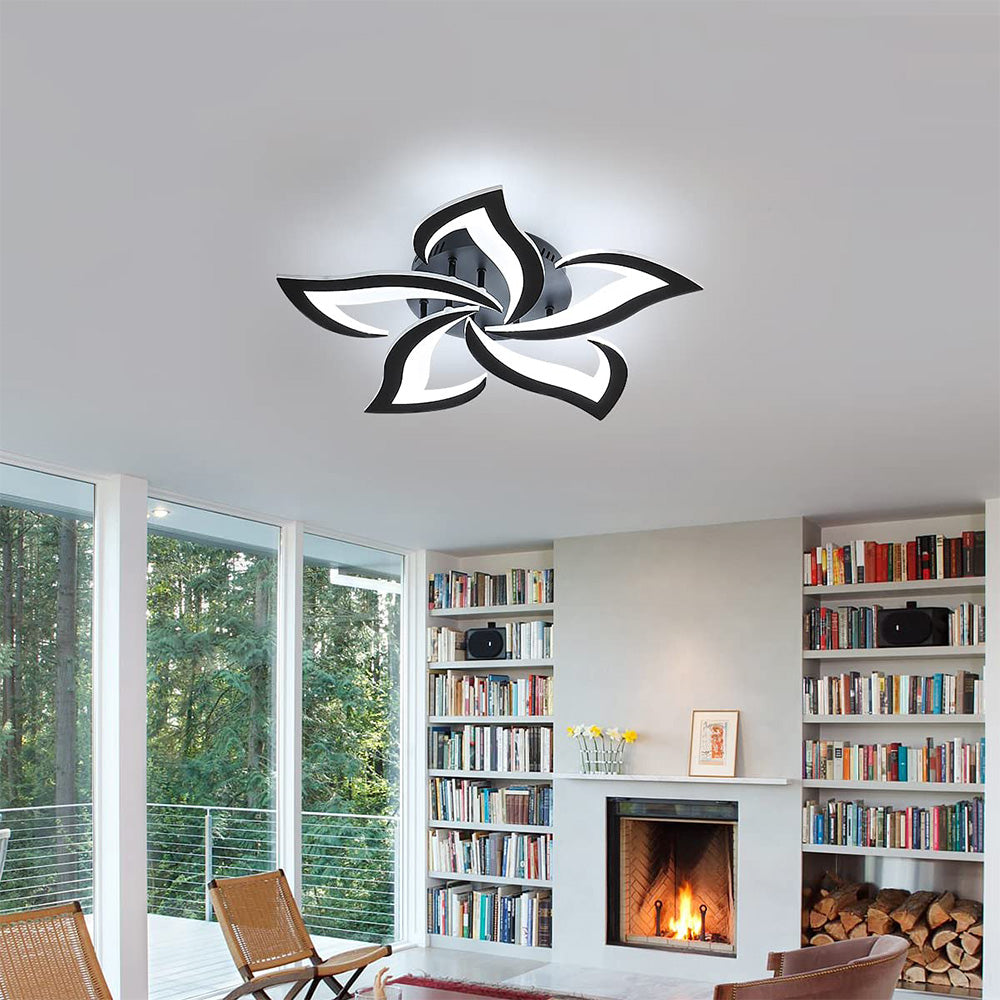 Modern Iron LED Ceiling Light with Floral Design | Solexa
