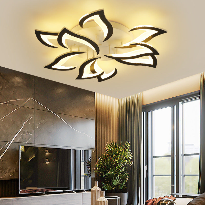 Modern Iron LED Ceiling Light with Floral Design | Solexa