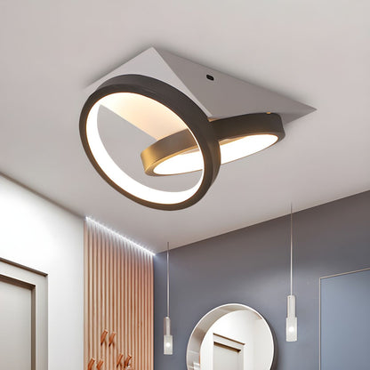 Modern LED Acrylic Ceiling Light Black Flush Mount | Morielle