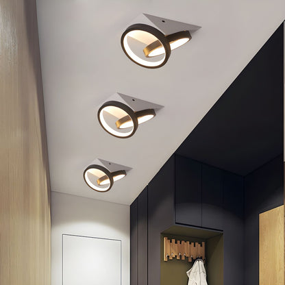 Modern LED Acrylic Ceiling Light Black Flush Mount | Morielle