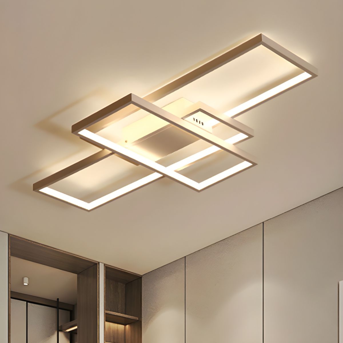 Modern LED Acrylic Semi Flush Ceiling Light | Lunevo