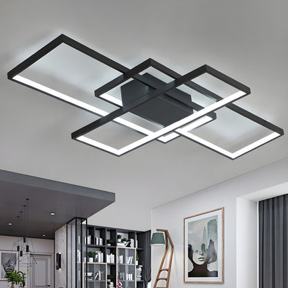 Modern LED Acrylic Semi Flush Ceiling Light | Lunevo