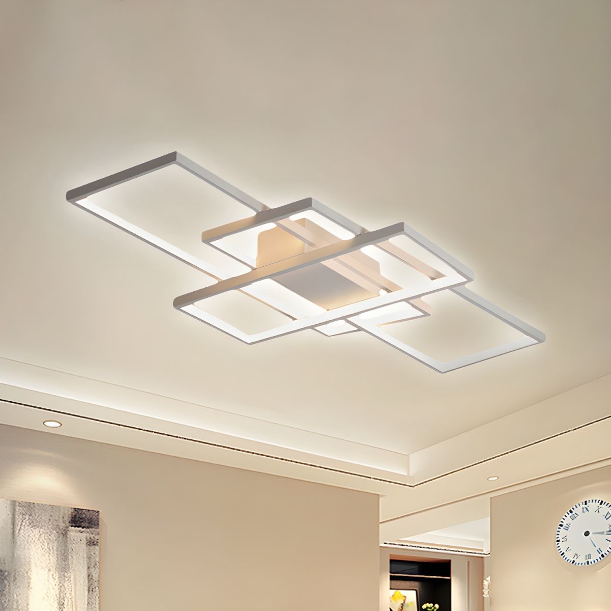 Modern LED Acrylic Semi Flush Ceiling Light | Lunevo