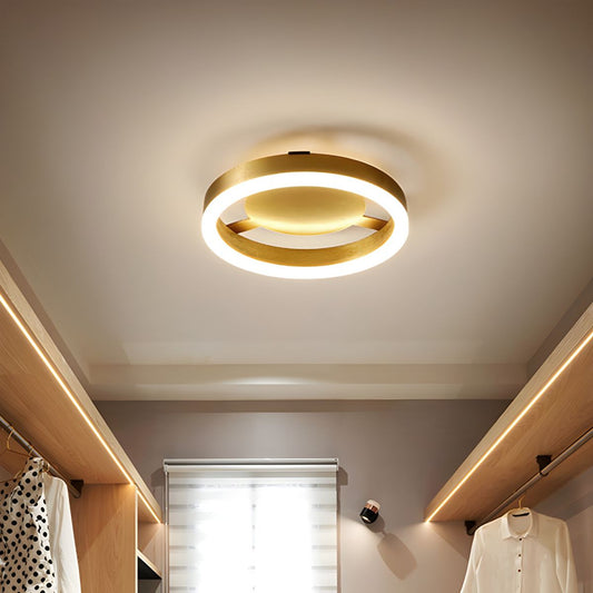 Modern LED Ceiling Light in Gold Metal Finish | Lamiris