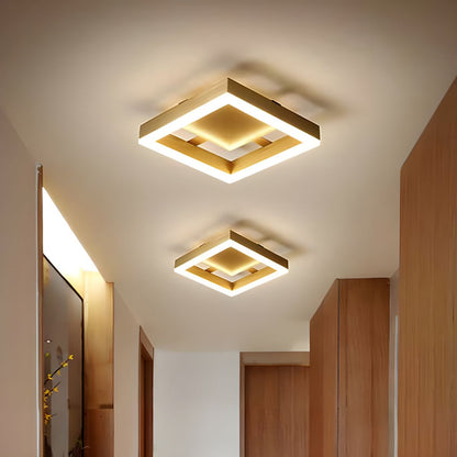 Modern LED Ceiling Light in Gold Metal Finish | Lamiris
