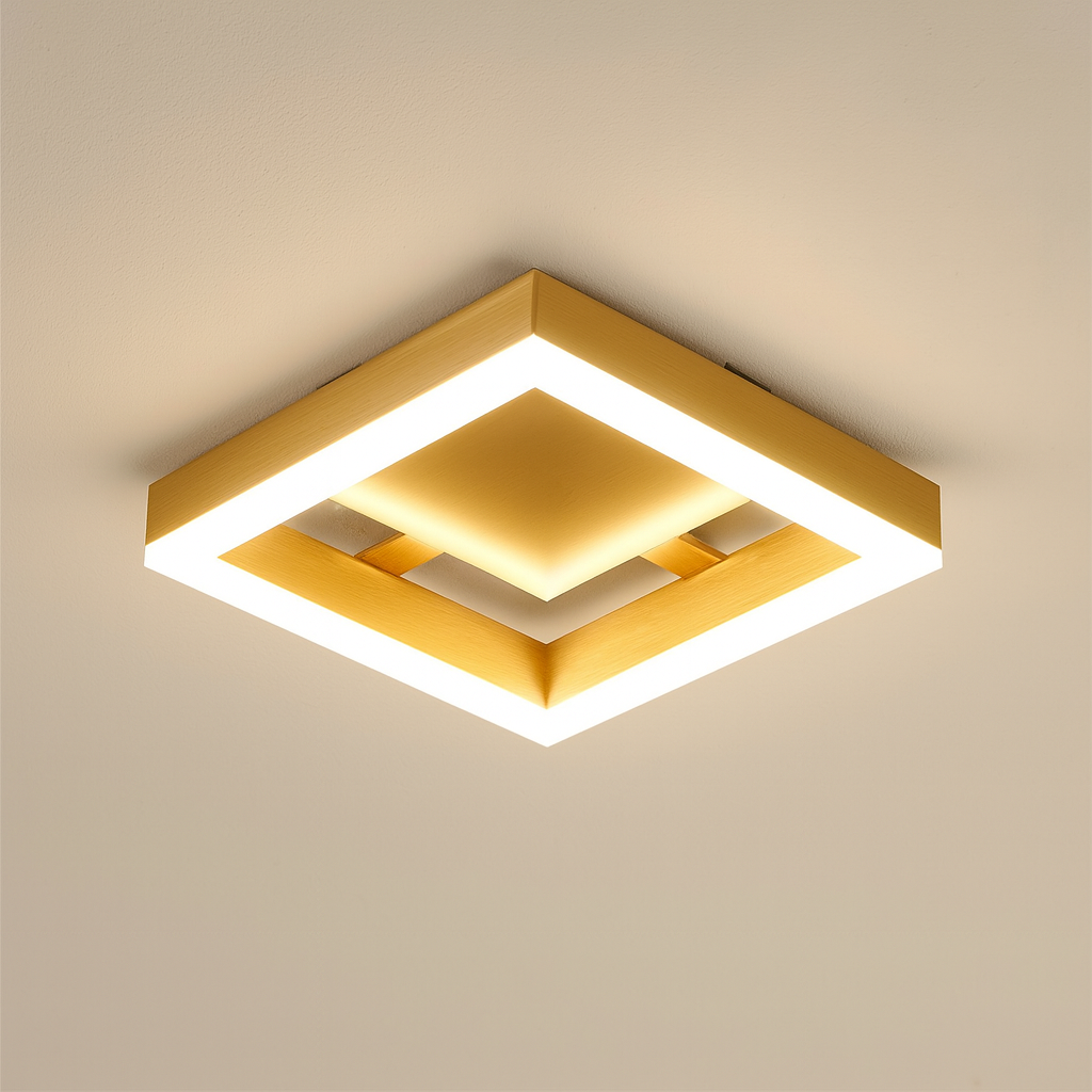 Modern LED Ceiling Light in Gold Metal Finish | Lamiris