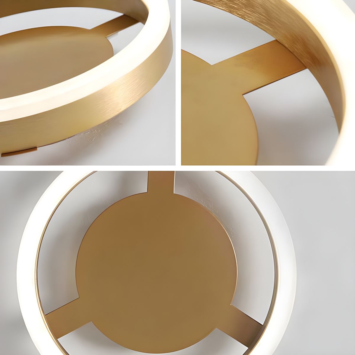 Modern LED Ceiling Light in Gold Metal Finish | Lamiris