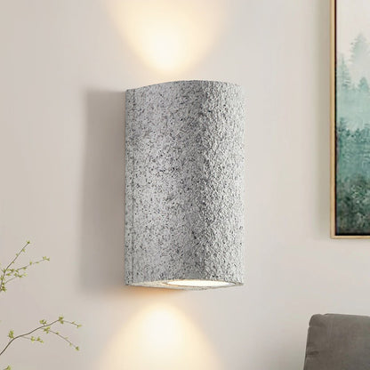 Modern LED Cylinder Stone Wall Sconce Wabi Sabi Style | Sovira