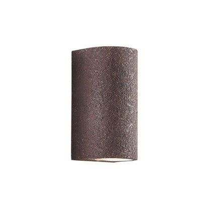 Modern LED Cylinder Stone Wall Sconce Wabi Sabi Style | Sovira