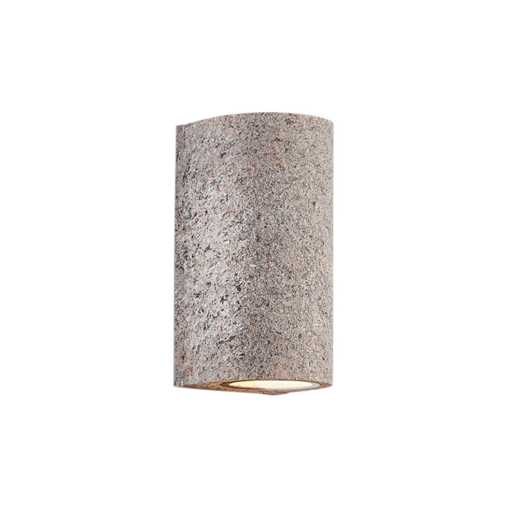Modern LED Cylinder Stone Wall Sconce Wabi Sabi Style | Sovira