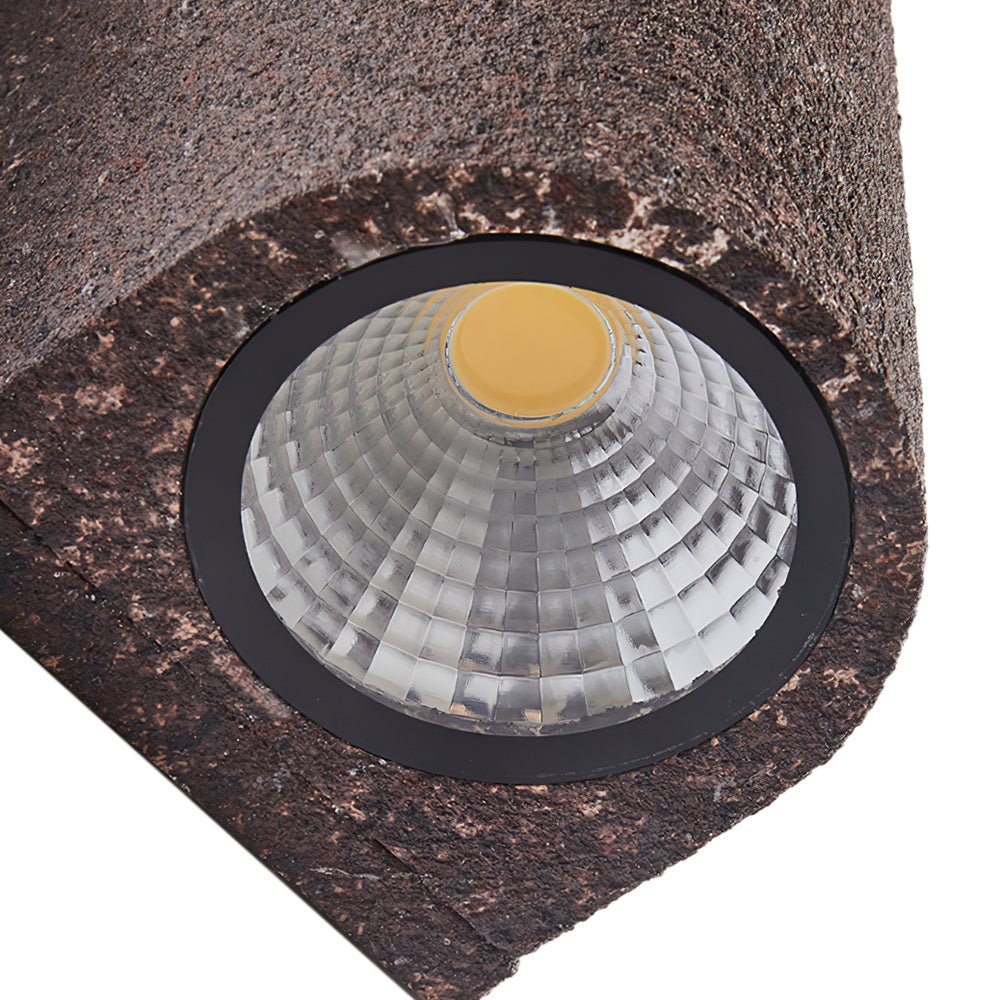 Modern LED Cylinder Stone Wall Sconce Wabi Sabi Style | Sovira
