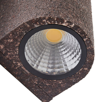 Modern LED Cylinder Stone Wall Sconce Wabi Sabi Style | Sovira