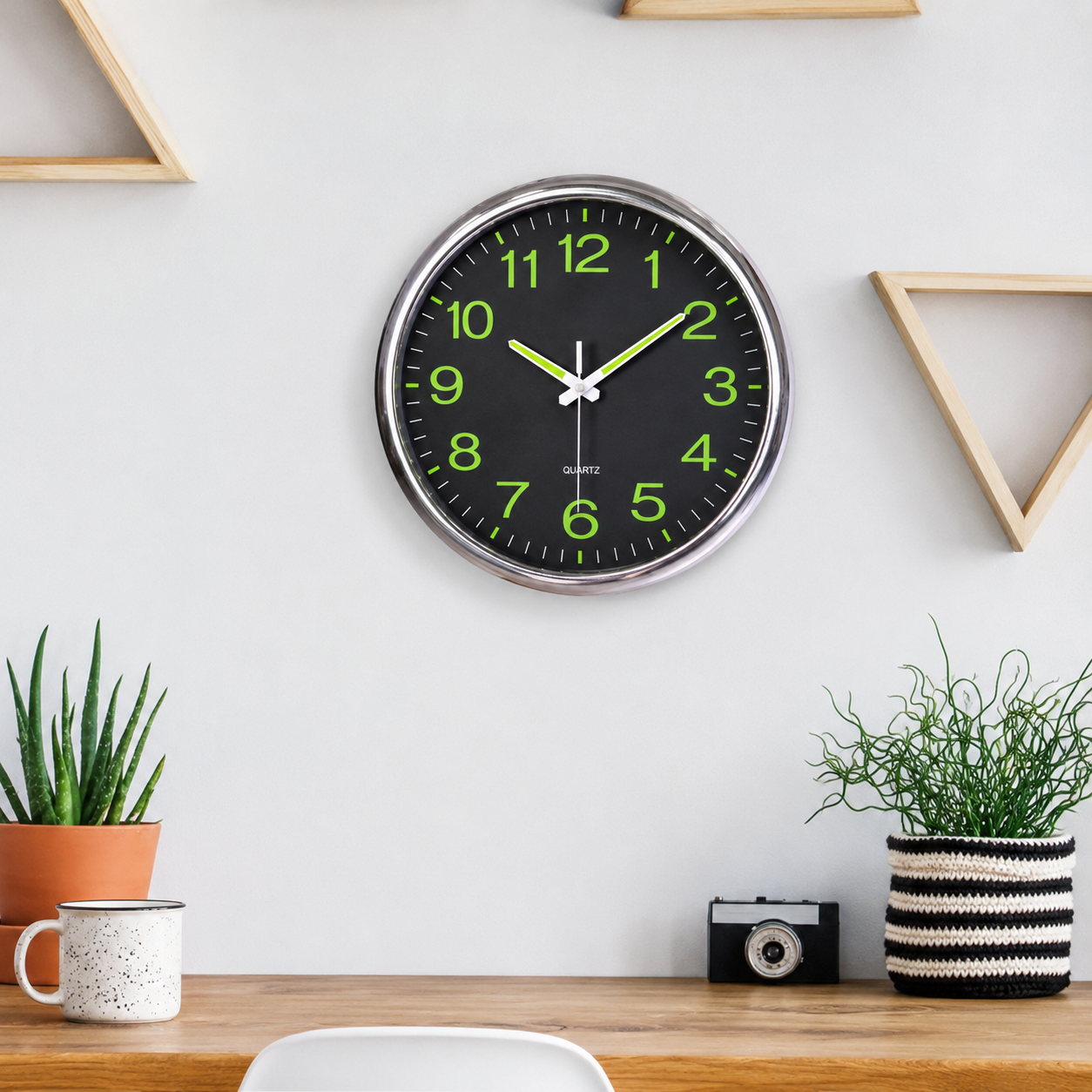 Modern LED Display Wall Clock Illuminated Digital | Vandor