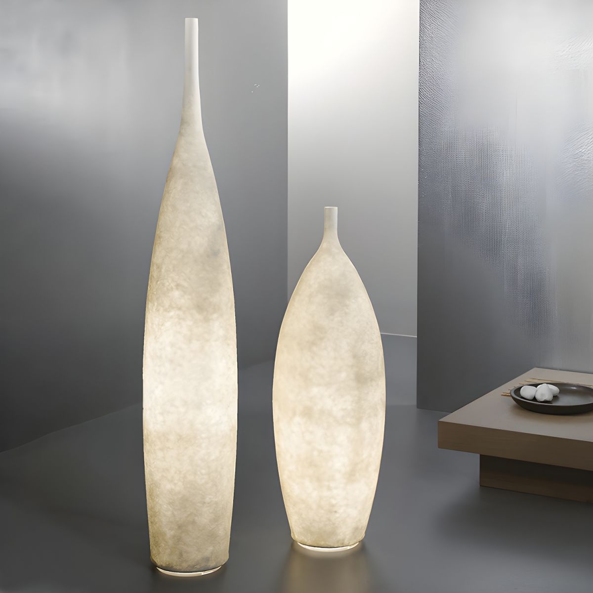 Modern LED Floor Lamp Resin Shade Ambient Indoor Light | Talorin