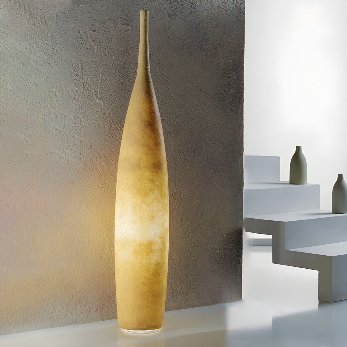 Modern LED Floor Lamp Resin Shade Ambient Indoor Light | Talorin