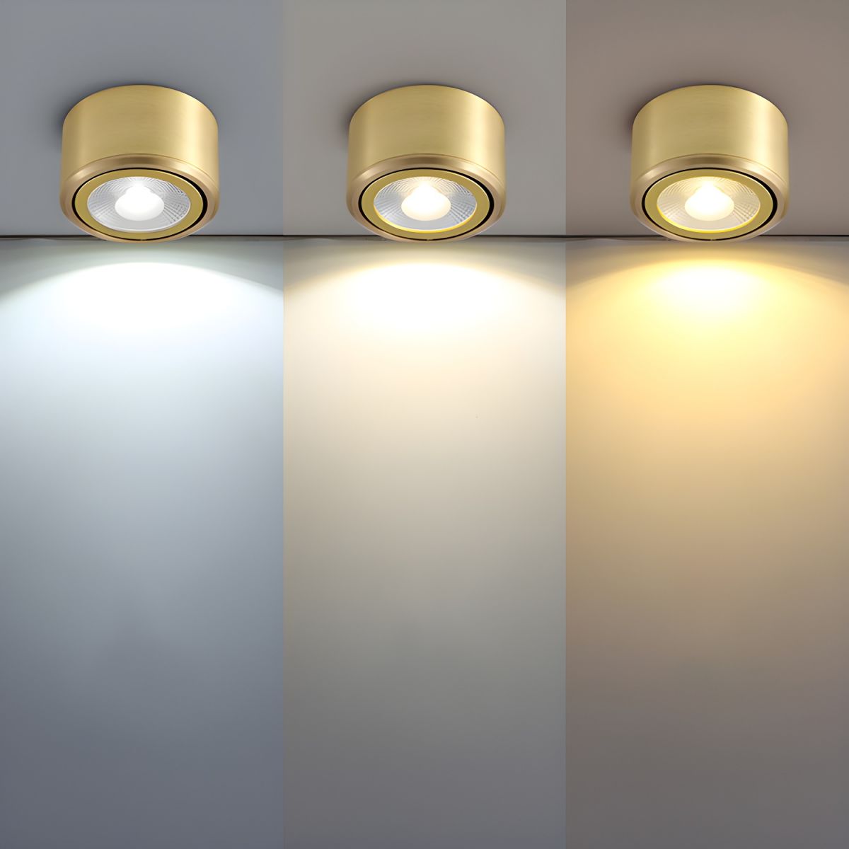 Modern LED Flush Mount Ceiling Light Gold Finish | Novalux
