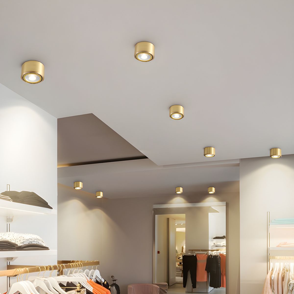 Modern LED Flush Mount Ceiling Light Gold Finish | Novalux