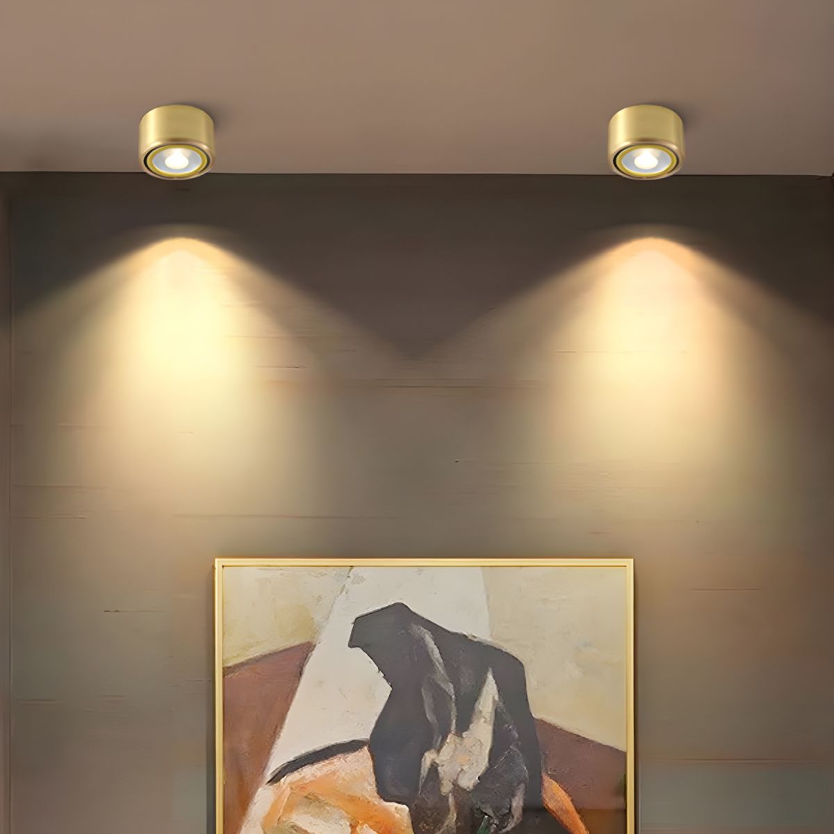 Modern LED Flush Mount Ceiling Light Gold Finish | Novalux