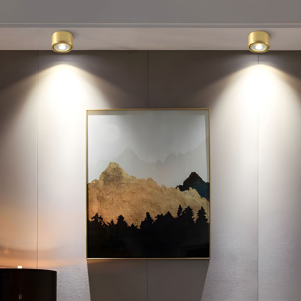 Modern LED Flush Mount Ceiling Light Gold Finish | Novalux