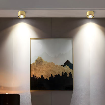 Modern LED Flush Mount Ceiling Light Gold Finish | Novalux
