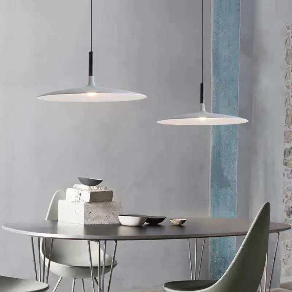 Modern LED Metal Saucer Pendant Light Indoor | Lunora
