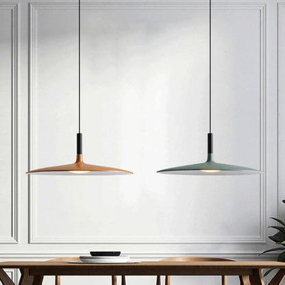 Modern LED Metal Saucer Pendant Light Indoor | Lunora
