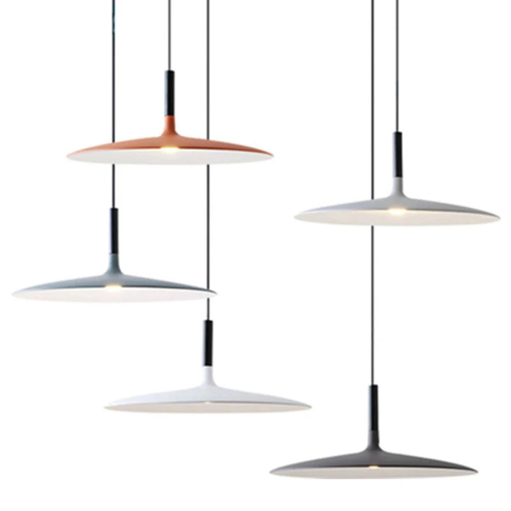 Modern LED Metal Saucer Pendant Light Indoor | Lunora