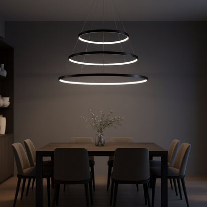 Modern LED Ring Chandelier Fixture | Zelnico