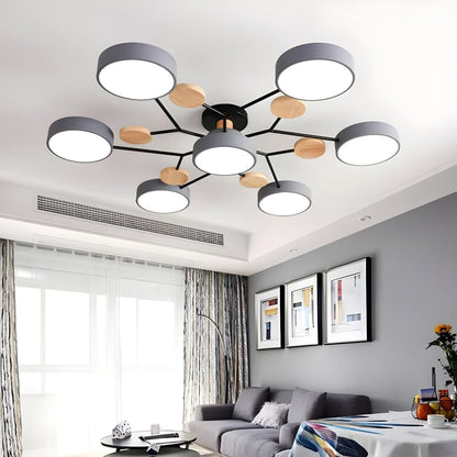 Modern LED Semi Flush Ceiling Light for Living Room | Lurexa