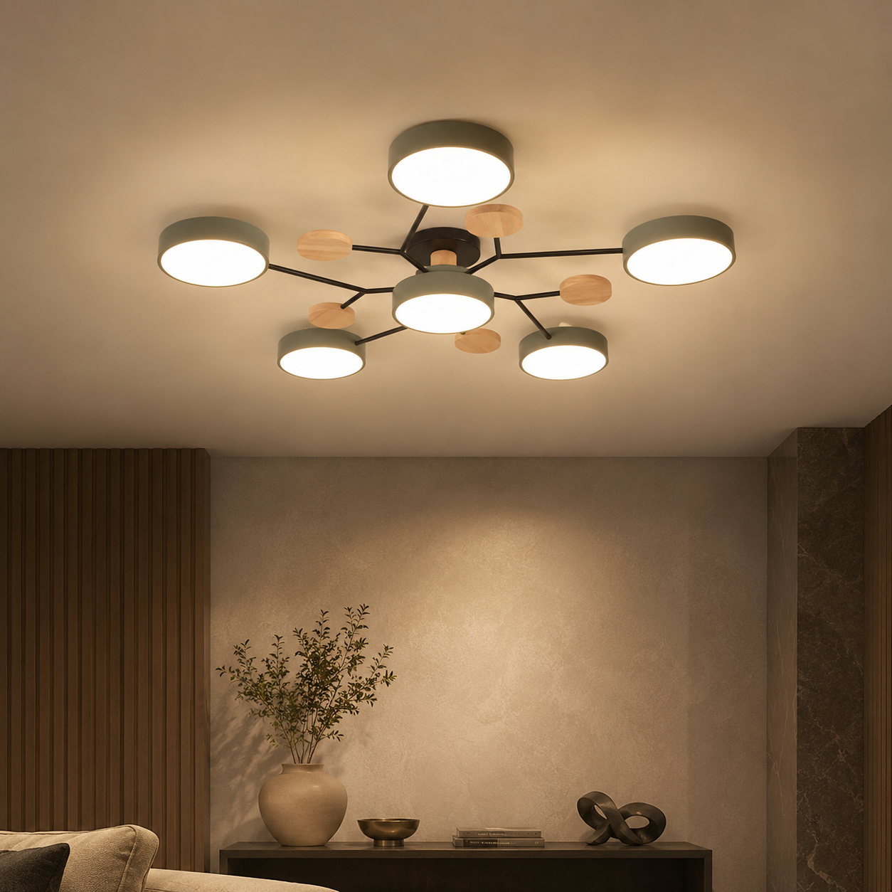 Modern LED Semi Flush Ceiling Light for Living Room | Lurexa