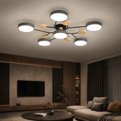 Modern LED Semi Flush Ceiling Light for Living Room | Lurexa