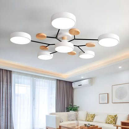 Modern LED Semi Flush Ceiling Light for Living Room | Lurexa