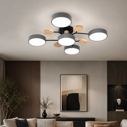 Modern LED Semi Flush Ceiling Light for Living Room | Lurexa