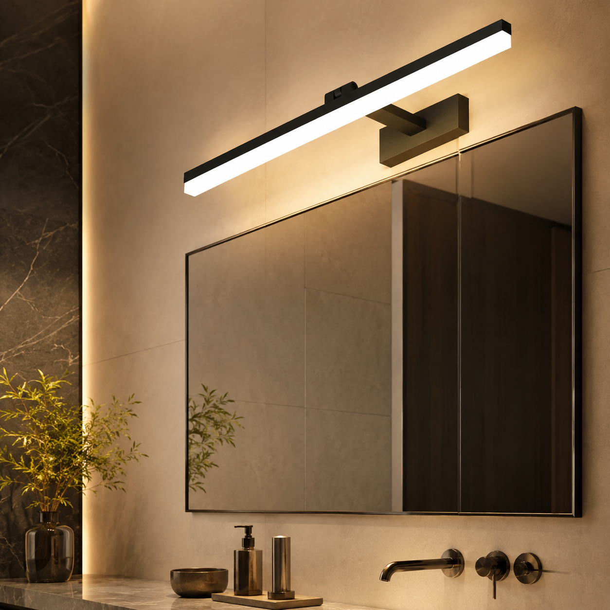 Modern LED Vanity Mirror Wall Light Bar Fixture | Bathora