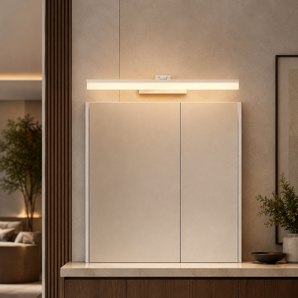 Modern LED Vanity Mirror Wall Light Bar Fixture | Bathora